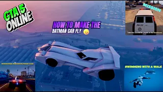 GTA 5 online - how to make the batman car fly - swimming with a wale and more - PS5