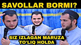 Siz izlagan o'sha maruza to'liq holda | Sardor domla to'yda savollarga javob berdi