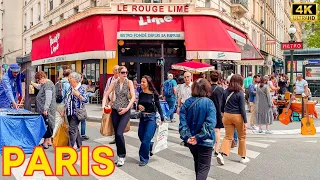 Paris, France 🇫🇷 - MAY 2024, Popular Quarters, Flea Markets & Chic Paris | Paris Walk 4K