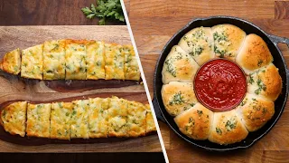 Warm And Cheesy Garlic Breads • Tasty Recipes