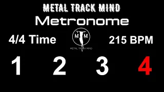 Metronome 4/4 Time 215 BPM visual numbers