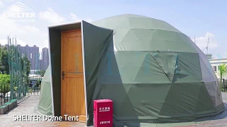 Green Eco Living Dome House - Geodesic Dome Tent with Insulated Cotton-   Shelter Dome Structure