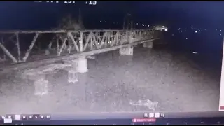 Морской дрон-камикадзе РФ наносит удар по мосту в Затоке  10.02.23.