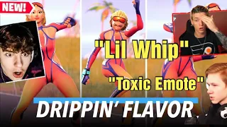 STREAMERS REACT TO *NEW* Drippin Flavor DANCE EMOTE! (Lil Whip)