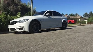 2015 BMW F80 M3 with M Performance Exhaust and Akrapovic Downpipes