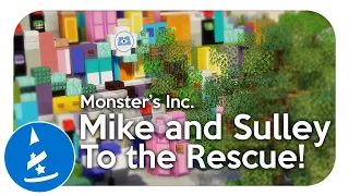 Monsters, Inc. Mike & Sulley to the Rescue in Minecraft! | MCAmusement Ride Alongs