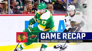 Blackhawks @ Wild 12/3 | NHL Highlights 2023