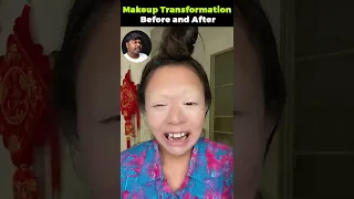 MakeUp Transformation 😱 Before and After #shorts | Reaction Video