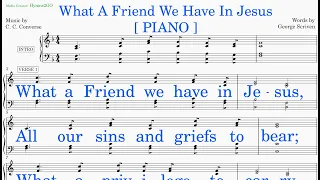 What A Friend We Have In Jesus  (Converse - Scriven) [v2] Piano