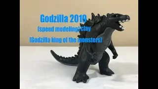 Godzilla 2019 (speed modeling) clay [Godzilla king of the monsters] (stop motion clay puppet)
