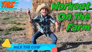 FUN Fitness Workout for Kids - ON THE FARM! Featuring Music from CALE MOON! (PE and Family Exercise)