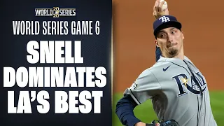 Rays' Blake Snell SITS DOWN Dodgers best in dominant 1st inning of World Series Game 6!