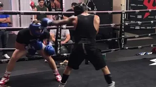 (WOW) CANELO SPARS OSCAR VALDEZ; Ryan Garcia watching | Esnews boxing