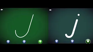 LetterSchool - Norwegian Alphabet "D'Nealian Style" Uppercase And Lowercase - Level 2 - F to N