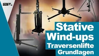 Veranstaltungstechnik | Was sind Stative, Wind-ups, Traversenlifte? | stage.basic