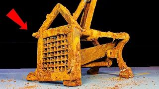 Very Rusty Antique FRENCH FRIES Cutter Restoration Video!