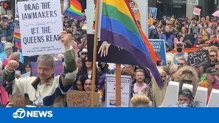 'We're angry': Hundreds rally for transgender and drag queen rights in SF