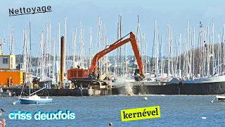 Kernével ; Larmor-Plage ; Port de Plaisance ; Dragage ; Anse du Ter ; Morbihan ; Bretagne ; France