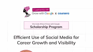 "Efficient Use of Social Media for Career Growth and Visibility - Career Development Workshop