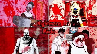 Keplerians All Games In Nightmare Mode Full Gameplay - Ice Scream 1 - 8, Evil Nun & Mr Meat 1 - 2