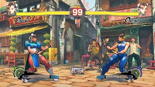 Classic Chun-Li vs Alpha Chun-Li Mirror Match! Ultra Street Fighter 4 CPU vs CPU