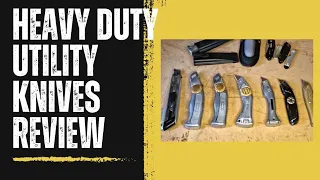 Heavy duty utility knives for the handyman. Stanley Fatmax, Delphin, and Hultafors.