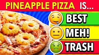 Tier List: Rank Fast Food from Favourite to Trash 🍕➡️📝 Junk Food Quiz