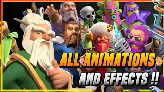 All Grand Warden Skins Animations And Effects |Coc New Warden Master Hero Skin | Clash Of Clans