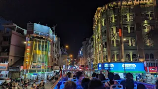 Ho Chi Minh City Bus Tour, Saigon, Vietnam - Night tour.  Hop-On Hop-Off Bus Tour | HD
