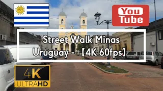 🇺🇾【4K 60fps】 WALK - MINAS - walking Tour -  Video Documentary  Uruguay