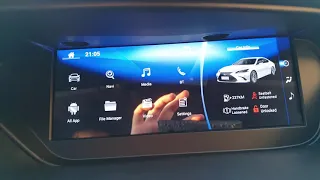 android планшет с экраном 10.25" в Lexus es 2015 года общий обзор