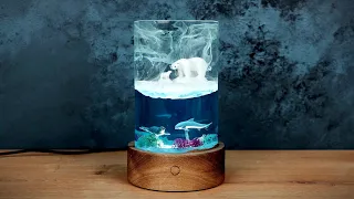 Epoxy Diorama with Arctic Animals | Resin Art