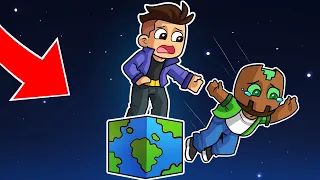 MINECRAFT pero SOBREVIVIMOS en sólo 1 BLOQUE del PLANETA 😱 HARDY y TROLERO