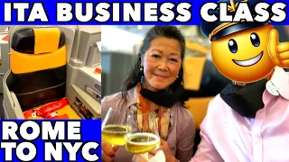 Flight: ITA Business Class from Rome to New York City. Top 10 Business class flights.