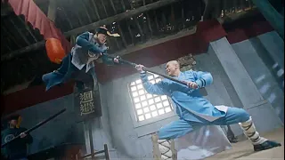 Martial artist goes too far,and a monk can't stand it and beat 100people up with Shaolin staff skill