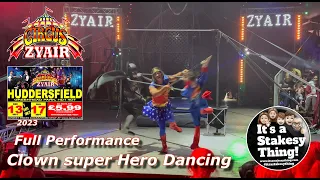Clown at Circus Zyair shows his Dance Moves, Greenhead Park 2023 #itsastakesything
