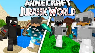 Przetrwaliśmy 24h na ŚWIECIE DINOZAURÓW w Minecraft... (Jurassic World)