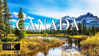 FLYING OVER CANADA (4K UHD) - Soothing Music With Scenic Relaxation Film To Listen While Waiting