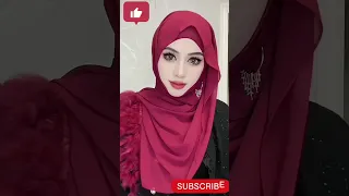 🥰 Party Wear Hijab Style with Earrings ll Function wear Hijab ll Marriage Hijab ll How to wear Hijab