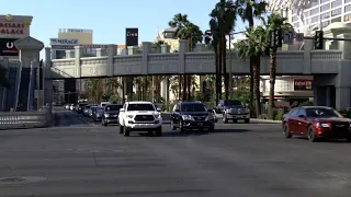 Culinary union holds protest drive on Vegas Strip