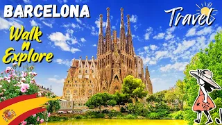 Barcelona Spain 🇪🇸 Enchanting Mediterranean City 🌞 Beautiful Sagrada Familia 🏰 Walking Tour 4K