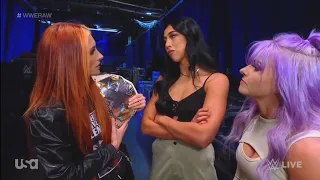 Becky Lynch, Indi Hartwell & Candice LeRae Backstage: Raw October 16 2023