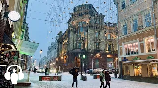 Снегопад в Москве | Прогулка по Москве в снегопад по улице Рождественка