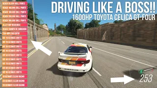 Forza Horizon 4 DRIVING LIKE A BOSS!! 1600HP Toyota Celica around GOLIATH!!!