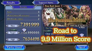 【DFFOO】Boss Rush#5 VERY HARD{0 Turn 7.6m Score}