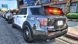 Playing GTA 5 As A POLICE OFFICER City Patrol|| LAPD|| GTA 5 Mod| 4K