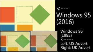 Windows 95 Commercial #3 - Comparison between 95 US, 95 UK, & 16