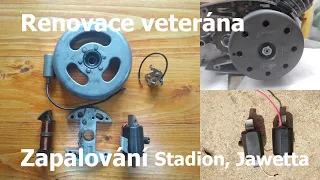 Renovace veterána: Seřízení zapalování, předstih, odtrh - Jawetta, Stadion s11, s22 vape či klasika?