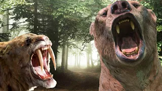 Largest Extinct Bear VS Prehistoric Big Cats - Size Comparison