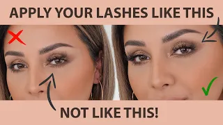 EASY WAY TO APPLY FALSE EYELASHES 2021 | NINA UBHI